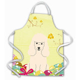 Caroline'S Treasures Easter Eggs Poodle White Apron, Large, Multicolor