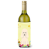 Caroline'S Treasures Bb6070Literk Easter Eggs Poodle White Wine Bottle Beverage Insulator Hugger, 750Ml, Multicolor