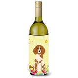 Caroline'S Treasures Bb6072Literk Easter Eggs Brittany Spaniel Wine Bottle Beverage Insulator Hugger, 750Ml, Multicolor