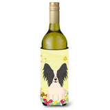 Caroline'S Treasures Bb6076Literk Easter Papillon Black White Wine Bottle Beverage Insulator Hugger, 750Ml, Multicolor