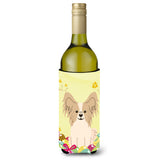 Caroline'S Treasures Bb6077Literk Easter Papillon Sable White Wine Bottle Beverage Insulator Hugger, 750Ml, Multicolor