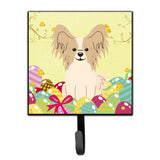 Caroline'S Treasures Easter Eggs Papillon Sable White Wall Hook, Small, Multicolor