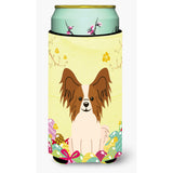 Caroline'S Treasures Easter Eggs Papillon Red White Tall Boy Beverage Insulator Hugger, Multicolor
