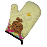 Caroline'S Treasures Easter Eggs Shih Tzu Silver Chocolate Oven Mitt, Multicolor, 12 X 8.5