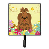 Caroline'S Treasures Easter Eggs Shih Tzu Silver Chocolate Wall Hook, Small, Multicolor