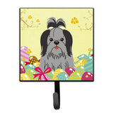 Caroline'S Treasures Easter Eggs Shih Tzu Black Silver Wall Hook, Small, Multicolor
