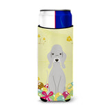Caroline'S Treasures Easter Bedlington Terrier Blue Michelob Ultra Hugger For Slim Cans, Slim Can, Multicolor