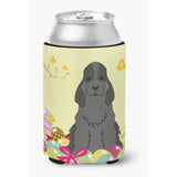Caroline'S Treasures Easter Eggs Cocker Spaniel Black Can Or Bottle Hugger, Can Hugger, Multicolor