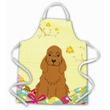 Caroline'S Treasures Easter Eggs Cocker Spaniel Red Apron, Large, Multicolor