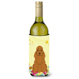 Caroline'S Treasures Bb6095Literk Easter Eggs Cocker Spaniel Red Wine Bottle Beverage Insulator Hugger, 750Ml, Multicolor