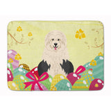 Caroline'S Treasures Easter Eggs Old English Sheepdog Machine Washable Memory Foam Mat Doormats, Multicolor