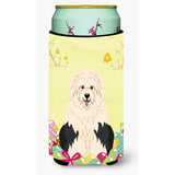 Caroline'S Treasures Easter Eggs Old English Sheepdog Tall Boy Beverage Insulator Hugger, Multicolor
