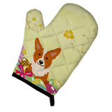 Caroline'S Treasures Easter Eggs Corgi Oven Mitt, Multicolor, 12 X 8.5