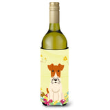 Caroline'S Treasures Bb6101Literk Easter Eggs Wire Fox Terrier Wine Bottle Beverage Insulator Hugger, 750Ml, Multicolor