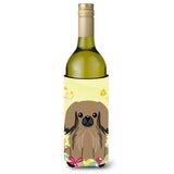 Caroline'S Treasures Bb6102Literk Easter Eggs Pekingnese Tan Wine Bottle Beverage Insulator Hugger, 750Ml, Multicolor