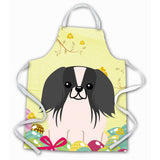 Caroline'S Treasures Easter Eggs Pekingnese Black White Apron, Large, Multicolor