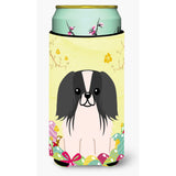 Caroline'S Treasures Easter Eggs Pekingnese Black White Tall Boy Beverage Insulator Hugger, Multicolor