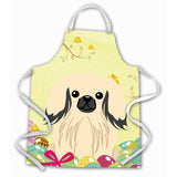 Caroline'S Treasures Easter Eggs Pekingnese Cream Apron, Large, Multicolor
