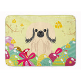 Caroline'S Treasures Easter Eggs Pekingnese Cream Machine Washable Memory Foam Mat Doormats, Multicolor