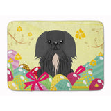 Caroline'S Treasures Easter Eggs Pekingnese Black Machine Washable Memory Foam Mat Doormats, Multicolor