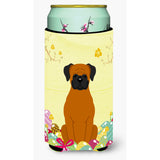 Caroline'S Treasures Easter Eggs Fawn Boxer Tall Boy Beverage Insulator Hugger, Multicolor