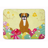 Caroline'S Treasures Easter Eggs Flashy Fawn Boxer Machine Washable Memory Foam Mat Doormats, Multicolor