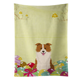 Caroline'S Treasures Easter Eggs Border Collie Red White Kitchen Towel, Multicolor, 25 X 15