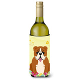 Caroline'S Treasures Bb6120Literk Easter English Bulldog Red Wine Bottle Beverage Insulator Hugger, 750Ml, Multicolor
