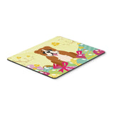 Caroline'S Treasures Easter Eggs English Bulldog Red White Mouse Pad, Hot Pad Or Trivet, Multicolor, 7.75X9.25 (Bb6120Mp)