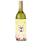Caroline'S Treasures Bb6123Literk Easter English Bulldog White Wine Bottle Beverage Insulator Hugger, 750Ml, Multicolor