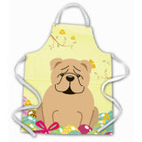 Caroline'S Treasures Easter Eggs English Bulldog Fawn Apron, Large, Multicolor