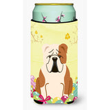 Caroline'S Treasures Easter English Bulldog Fawn White Tall Boy Beverage Insulator Hugger, Multicolor