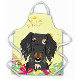 Caroline'S Treasures Easter Eggs Wire Haired Dachshund Dapple Apron, Large, Multicolor