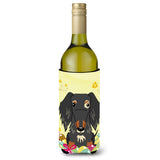 Caroline'S Treasures Bb6128Literk Easter Wire Haired Dachshund Wine Bottle Beverage Insulator Hugger, 750Ml, Multicolor