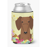 Caroline'S Treasures Easter Eggs Dachshund Red Brown Can Or Bottle Hugger, Can Hugger, Multicolor