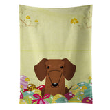 Caroline'S Treasures Easter Eggs Dachshund Red Brown Kitchen Towel, Multicolor, 25 X 15