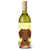 Caroline'S Treasures Bb6130Literk Easter Eggs Dachshund Red Brown Wine Bottle Beverage Insulator Hugger, 750Ml, Multicolor