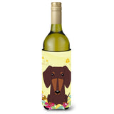 Caroline'S Treasures Bb6131Literk Easter Eggs Dachshund Chocolate Wine Bottle Beverage Insulator Hugger, 750Ml, Multicolor