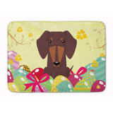 Caroline'S Treasures Easter Eggs Dachshund Chocolate Machine Washable Memory Foam Mat Doormats, Multicolor