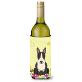 Caroline'S Treasures Bb6133Literk Easter Bull Terrier Black White Wine Bottle Beverage Insulator Hugger, 750Ml, Multicolor