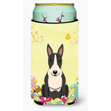 Caroline'S Treasures Easter Bull Terrier Black White Tall Boy Beverage Insulator Hugger, Multicolor