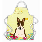 Caroline'S Treasures Easter Eggs Bull Terrier Dark Brindle Apron, Large, Multicolor