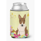 Caroline'S Treasures Easter Eggs Bull Terrier Brindle Can Or Bottle Hugger, Can Hugger, Multicolor