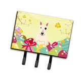 Caroline'S Treasures Easter Eggs Bull Terrier White Leash Or Key Holder Hooks