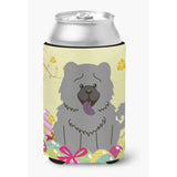 Caroline'S Treasures Easter Eggs Chow Blue Can Or Bottle Hugger, Can Hugger, Multicolor
