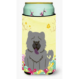 Caroline'S Treasures Easter Eggs Chow Blue Tall Boy Beverage Insulator Hugger, Multicolor