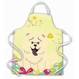 Caroline'S Treasures Easter Eggs Chow White Apron, Large, Multicolor