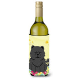 Caroline'S Treasures Bb6143Literk Easter Eggs Chow Chow Black Wine Bottle Beverage Insulator Hugger, 750Ml, Multicolor