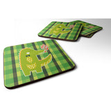 Caroline'S Treasures Alligator Love Foam Coaster Set Of 4, 3.5, Multicolor