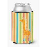Caroline'S Treasures Giraffe In Socks Can Or Bottle Hugger, Can Hugger, Multicolor